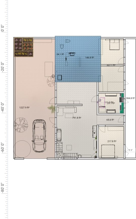 2 BHK Map Design by Saikas